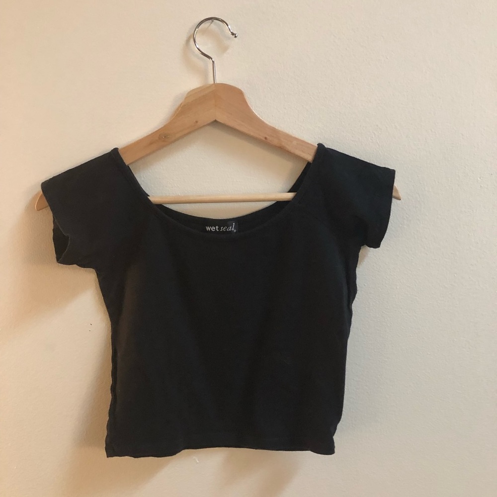 NWOT black crop top